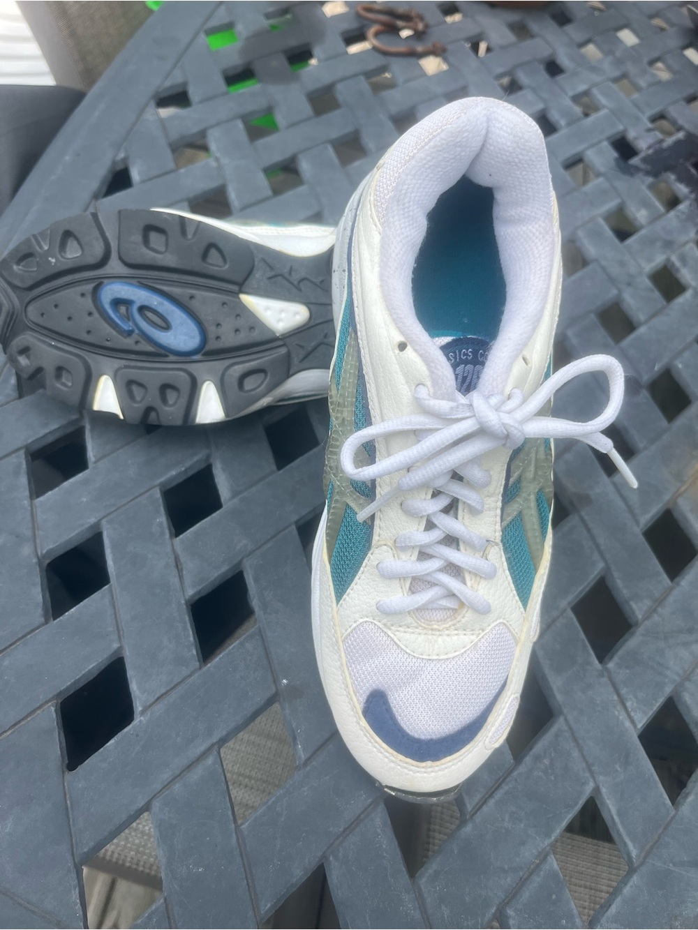 Asics Gel Women's White and Teal Athletic Sneakers